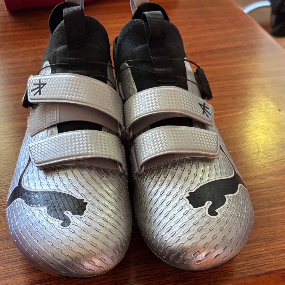 Alex Toussaint X Puma Metallic Silver Cycling Shoes